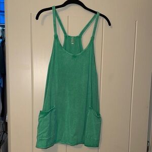 Free People Hot Shot Mini Dress in Green Glow